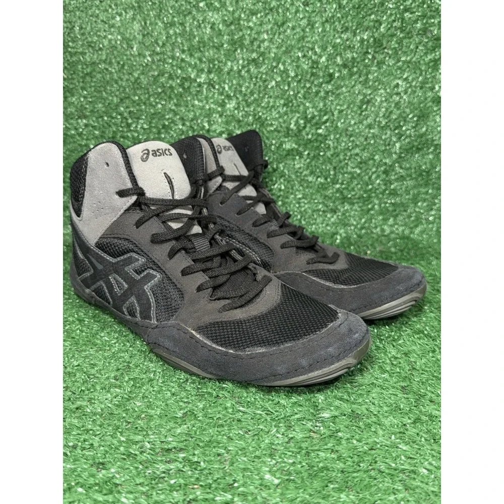 ASICS Snapdown 2 Mens 8 / Womens 9.5 Black Grey Wrestling Shoes Sneakers J703Y